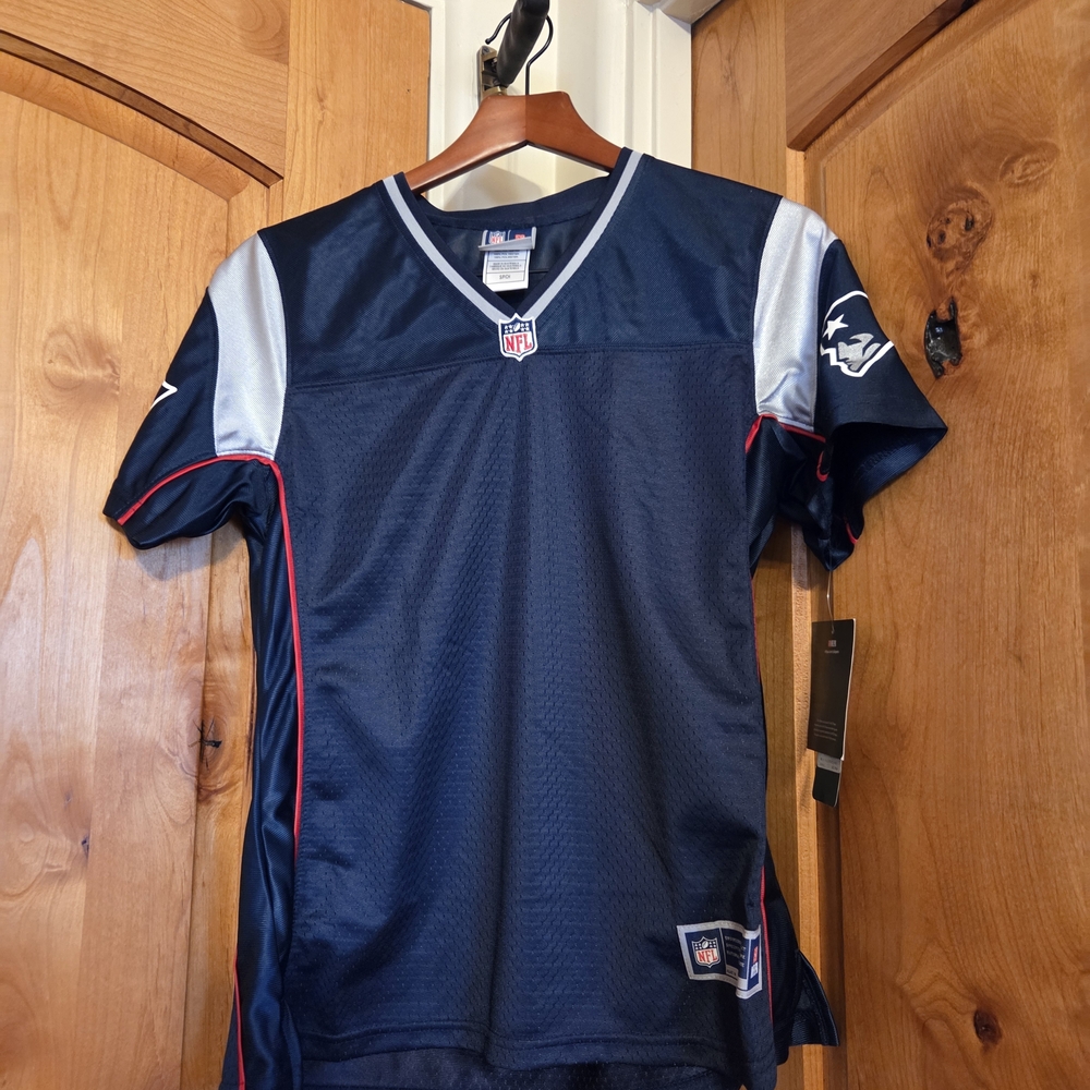 New England Patriot NFL Navy and Silver Team Womens Blank Jersey
